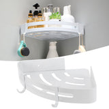 White Toilet Triangular Basket Hotel Bathroom Single Layer Aluminum Shelf for Bathroom