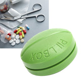 4 Grid Pills Case Round Portable Medicine Box Holder Organizer for Home Travel SuppliesGreen