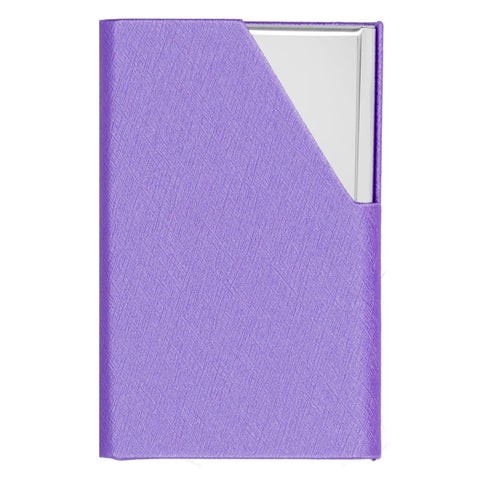 Business Card Holder Stainless Steel Innovative Name Card Case Organizer for Commercial UsePurple 007#