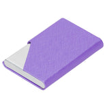 Business Card Holder Stainless Steel Innovative Name Card Case Organizer for Commercial UsePurple 007# In Australia - Darrahopens