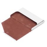 Business Card Holder Stainless Steel Innovative Name Card Case Organizer for Commercial UseWhite 007#