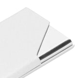Business Card Holder Stainless Steel Innovative Name Card Case Organizer for Commercial UseWhite 007#