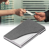 Business Card Holder Name Card Storage Box Case Holder Organizer Gifts for Men WomenGray 980#
