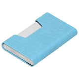 Business Name Card Holder Case Stainless Steel Organizer Portable for Business WorksBlue 336#