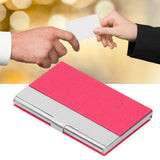 Business Card Holder Stainless Steel Name Card Case for Traveling and Business SuppliesRed 701#