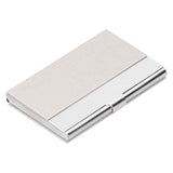 Business Card Holder Stainless Steel Name Card Case for Traveling and Business SuppliesWhite 701#