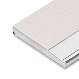 Business Card Holder Stainless Steel Name Card Case for Traveling and Business SuppliesWhite 701#