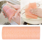NonWoven Fabric Disposable Rag Dishcloth Washing Cleaning Cloth Towel Kitchen Supplies(Orange )