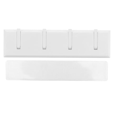 Wall Row Hook Punch Free Coat Key Holder Door Hat Hanger for Bathroom Wall Door Decor(White ) In Australia - Darrahopens