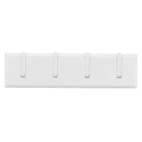 Wall Row Hook Punch Free Coat Key Holder Door Hat Hanger for Bathroom Wall Door Decor(White ) In Australia - Darrahopens