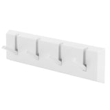 Wall Row Hook Punch Free Coat Key Holder Door Hat Hanger for Bathroom Wall Door Decor(White ) In Australia - Darrahopens