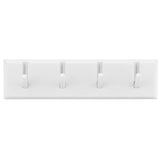 Wall Row Hook Punch Free Coat Key Holder Door Hat Hanger for Bathroom Wall Door Decor(White )