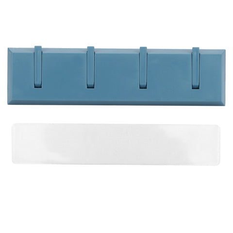 Wall Row Hook Punch Free Coat Key Holder Door Hat Hanger for Bathroom Wall Door Decor(Dark Blue )