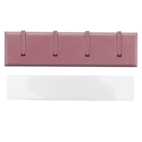 Wall Row Hook Punch Free Coat Key Holder Door Hat Hanger for Bathroom Wall Door Decor(Dark Salmon ) In Australia - Darrahopens