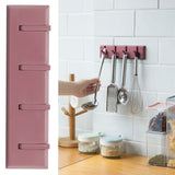 Wall Row Hook Punch Free Coat Key Holder Door Hat Hanger for Bathroom Wall Door Decor(Dark Salmon )