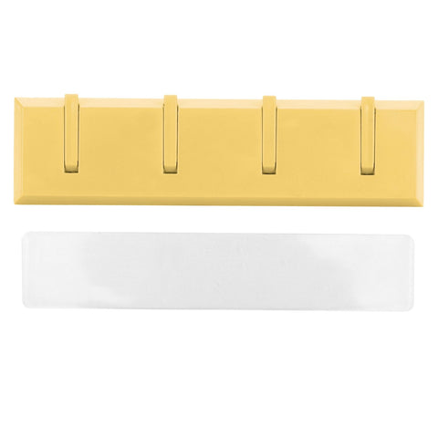 Wall Row Hook Punch Free Coat Key Holder Door Hat Hanger for Bathroom Wall Door Decor(Yellow ) In Australia - Darrahopens