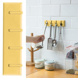 Wall Row Hook Punch Free Coat Key Holder Door Hat Hanger for Bathroom Wall Door Decor(Yellow )