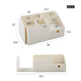 Drawer Type Desk Storage Box Book Stand Stationery Remote Control Holder for Home Desktop