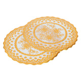 2PCS 20x20cm Table Mats Gold Placemats Coffee Cup Mat Coaster for Wedding Party SuppliesType 02 In Australia - Darrahopens
