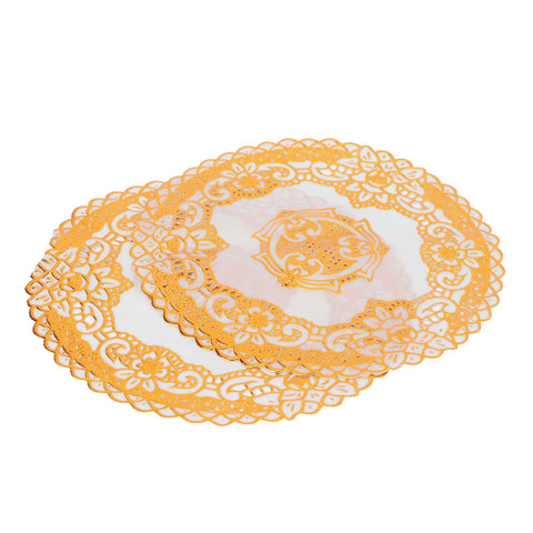 2PCS 20x20cm Table Mats Gold Placemats Coffee Cup Mat Coaster for Wedding Party SuppliesType 04 In Australia - Darrahopens