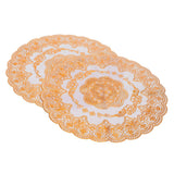 2PCS 30cmx30cm Table Mats Gold Dining Table Placemats for Wedding Party SuppliesStyle 01 In Australia - Darrahopens
