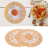 2PCS 30cmx30cm Table Mats Gold Dining Table Placemats for Wedding Party SuppliesStyle 01