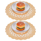 2PCS 30cmx30cm Table Mats Gold Dining Table Placemats for Wedding Party SuppliesStyle 03 In Australia - Darrahopens