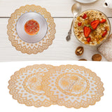 2PCS 30cmx30cm Table Mats Gold Dining Table Placemats for Wedding Party SuppliesStyle 03 In Australia - Darrahopens