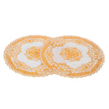 2PCS 30cmx30cm Table Mats Gold Dining Table Placemats for Wedding Party SuppliesStyle 04 In Australia - Darrahopens