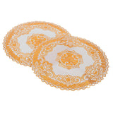 2PCS 30cmx30cm Table Mats Gold Dining Table Placemats for Wedding Party SuppliesStyle 04 In Australia - Darrahopens