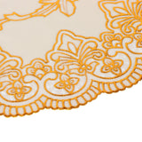 2Pcs PVC Table Mat Gold Placemats Cup Coaster Pad Kitchen Restaurant Wedding DecorationOval 01