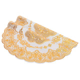 2PCS 38x38cm Table Mats PVC Gold Placemats Cup Mat Coaster for Wedding Party SuppliesRound 01