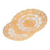 2PCS 38x38cm Table Mats PVC Gold Placemats Cup Mat Coaster for Wedding Party SuppliesRound 01