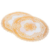 2PCS 38x38cm Table Mats PVC Gold Placemats Cup Mat Coaster for Wedding Party SuppliesRound 02 In Australia - Darrahopens