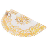2PCS 38x38cm Table Mats PVC Gold Placemats Cup Mat Coaster for Wedding Party SuppliesRound 02