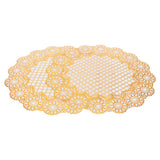 2PCS 38x38cm Table Mats PVC Gold Placemats Cup Mat Coaster for Wedding Party SuppliesRound 03 In Australia - Darrahopens