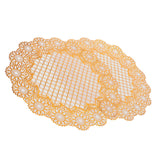 2PCS 38x38cm Table Mats PVC Gold Placemats Cup Mat Coaster for Wedding Party SuppliesRound 03 In Australia - Darrahopens