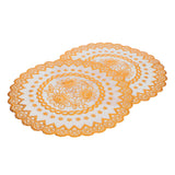 2PCS 38x38cm Table Mats PVC Gold Placemats Cup Mat Coaster for Wedding Party SuppliesRound 04 In Australia - Darrahopens