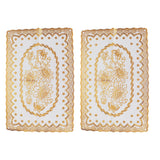 2PCS 30cmx45cm PVC Table Mat Gold Placemats Cup Coaster Pad Kitchen Wedding DecorationStyle 1 In Australia - Darrahopens