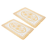 2PCS 30cmx45cm PVC Table Mat Gold Placemats Cup Coaster Pad Kitchen Wedding DecorationStyle 1 In Australia - Darrahopens