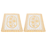 2PCS 30cmx45cm PVC Table Mat Gold Placemats Cup Coaster Pad Kitchen Wedding DecorationStyle 1 In Australia - Darrahopens
