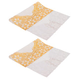 2PCS 30cmx45cm PVC Table Mat Gold Placemats Cup Coaster Pad Kitchen Wedding DecorationStyle 2