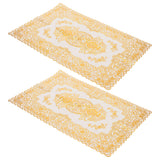 2PCS 30cmx45cm PVC Table Mat Gold Placemats Cup Coaster Pad Kitchen Wedding DecorationStyle 3 In Australia - Darrahopens