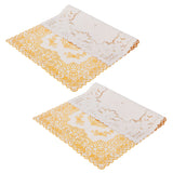2PCS 30cmx45cm PVC Table Mat Gold Placemats Cup Coaster Pad Kitchen Wedding DecorationStyle 3 In Australia - Darrahopens