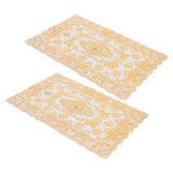 2PCS 30cmx45cm PVC Table Mat Gold Placemats Cup Coaster Pad Kitchen Wedding DecorationStyle 4 In Australia - Darrahopens