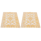 2PCS 30cmx45cm PVC Table Mat Gold Placemats Cup Coaster Pad Kitchen Wedding DecorationStyle 4 In Australia - Darrahopens