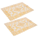 2PCS 30cmx45cm PVC Table Mat Gold Placemats Cup Coaster Pad Kitchen Wedding DecorationStyle 4 In Australia - Darrahopens