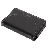 Business Name Card Case PU Leather Holder Organizer Gifts for Traveling BusinessBlack 033#