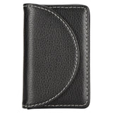 Business Name Card Case PU Leather Holder Organizer Gifts for Traveling BusinessBlack 033#