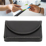 Business Name Card Case PU Leather Holder Organizer Gifts for Traveling BusinessBlack 033#